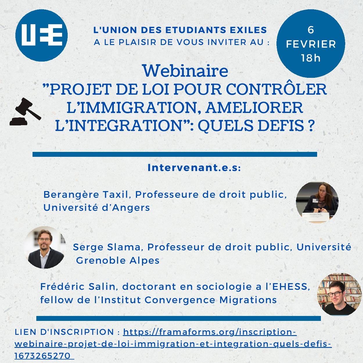 You are currently viewing Webinaire 6 Février 18h: « PROJET DE LOI POUR CONTRÔLER L’IMMIGRATION, AMELIORER L’INTEGRATION »: QUELS DEFIS ?