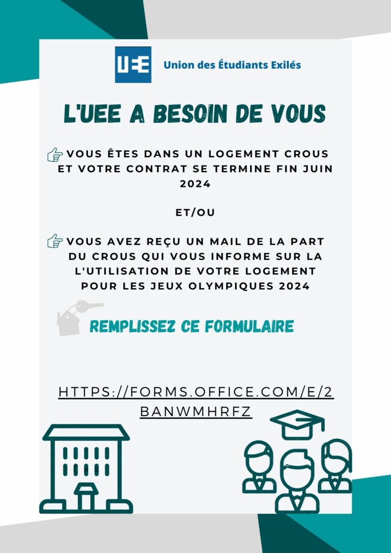 Lire la suite à propos de l’article Recherche d’informations sur les étudiant.e.s exilé.e.s en logement CROUS